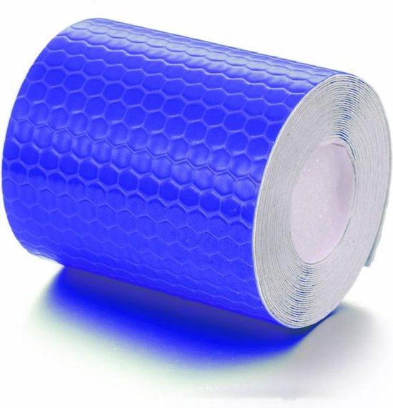 Reflectie tape 300 x 5 cm blauw